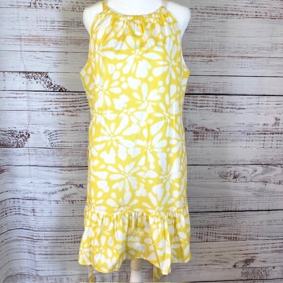 Banana Republic Women’s Sleeveless Dress MEDIUM yellow/wht Party Wedding Casual - Picture 8 of 14